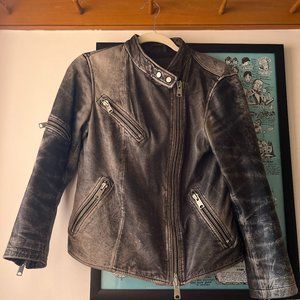 Vintage All Saints Leather Biker Jacket